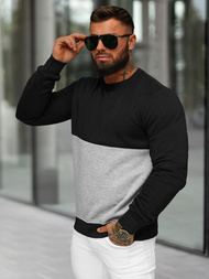 Sudadera de hombre negra OZONEE JS/8B1305/3