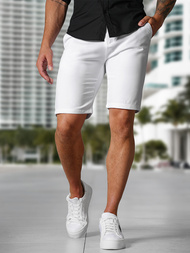 Pantalones cortos chinos de hombre blancos OZONEE DJ/4400Z