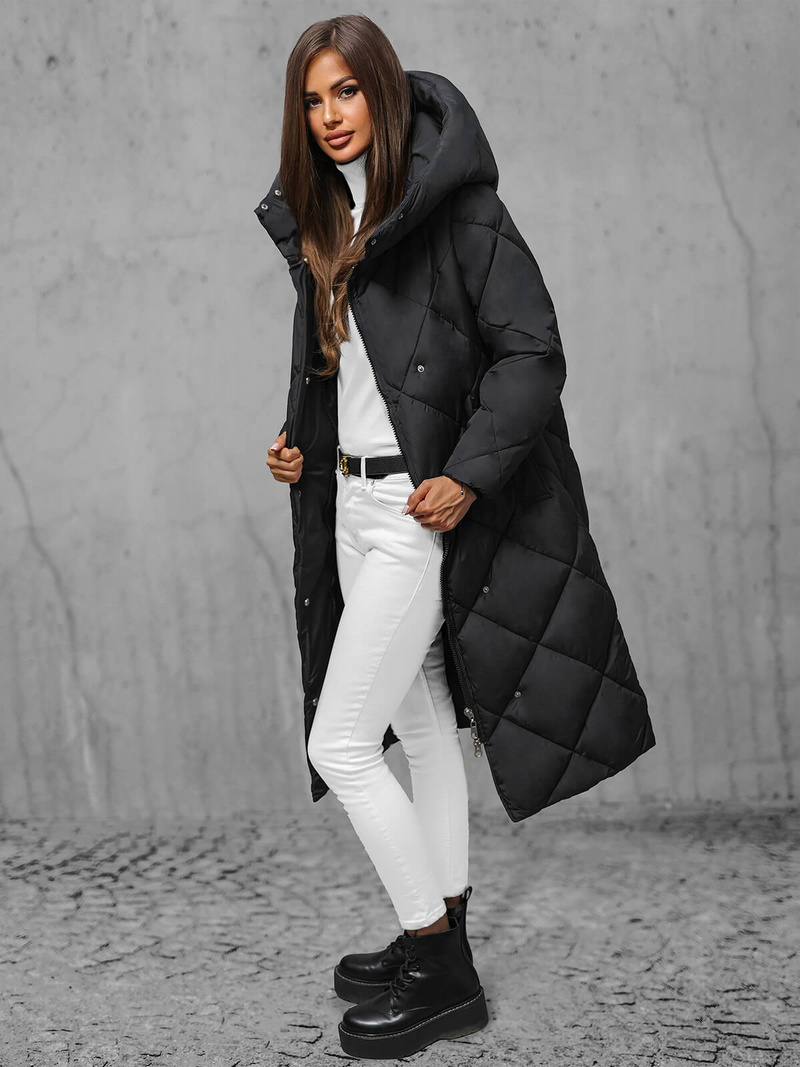 Chaqueta de mujer negra OZONEE JS/5M3173/392