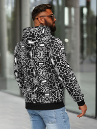 Sudadera de hombre negra OZONEE JS/8B1236/3