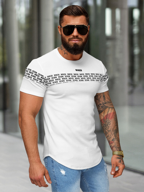 Camiseta de hombre blanca OZONEE O/B1216