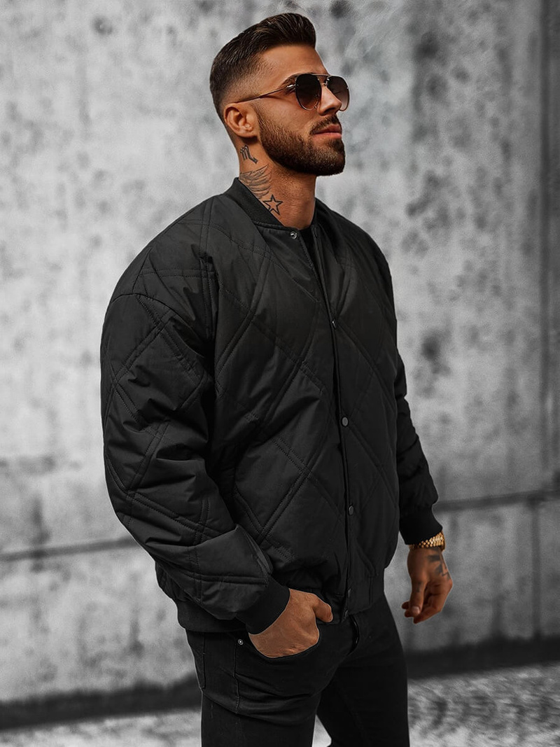 Chaqueta de hombre negra OZONEE JS/84M3020/392