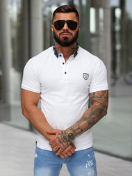 Polo de hombre blanca OZONEE O/QQ921