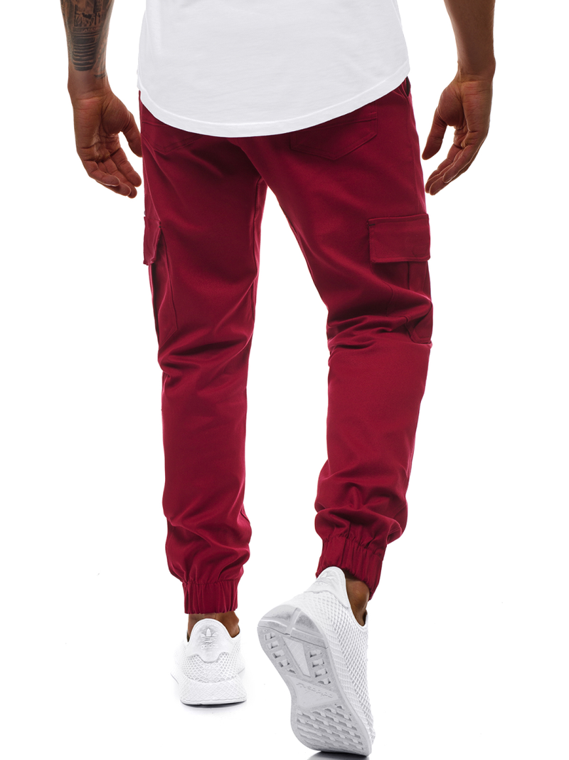 Pantalón jogger de hombre burdeos OZONEE A/404