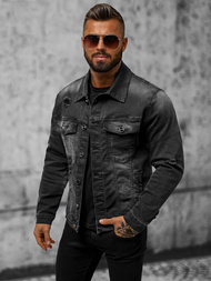 Chaqueta vaquera de hombre negra OZONEE NB/MJ506NZ