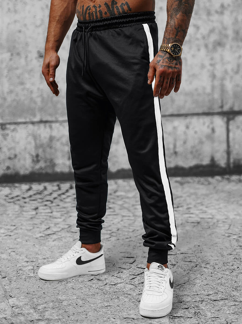 Pantalón de chándal de hombre negras OZONEE JS/8K166