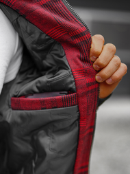 Chaqueta de hombre roja OZONEE O/3A58