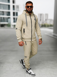 Chándal de hombre beige OZONEE O/LN11887