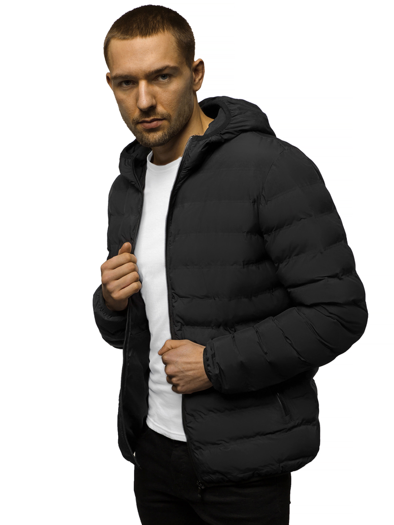 Chaqueta de hombre negra OZONEE JS/SM67Z