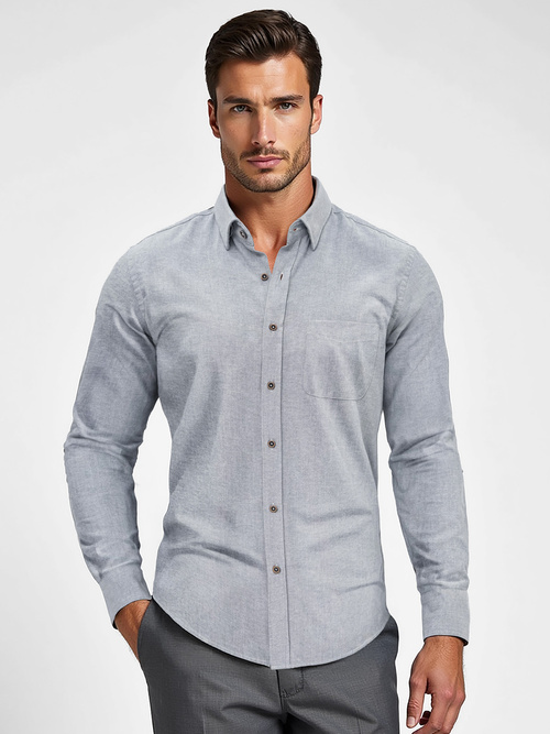 Camisa de hombre azul OZONEE O/V166