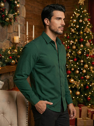 Camisa de hombre verde OZONEE O/V66Z