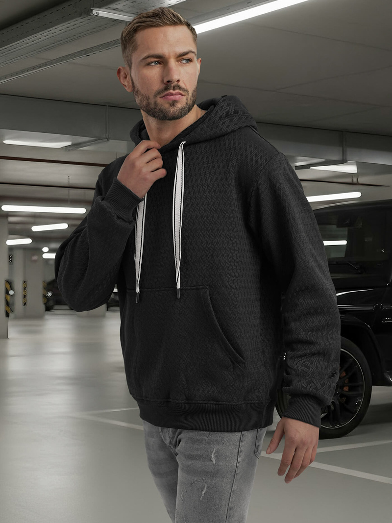 Sudadera de hombre negra OZONEE O/G3065
