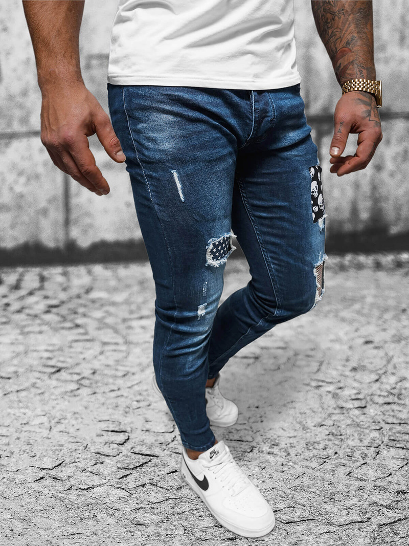 Vaqueros de hombre azul oscuro OZONEE NB/MP0015BS