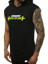 Camiseta sin mangas de hombre negro-amarilla OZONEE MACH/M1211