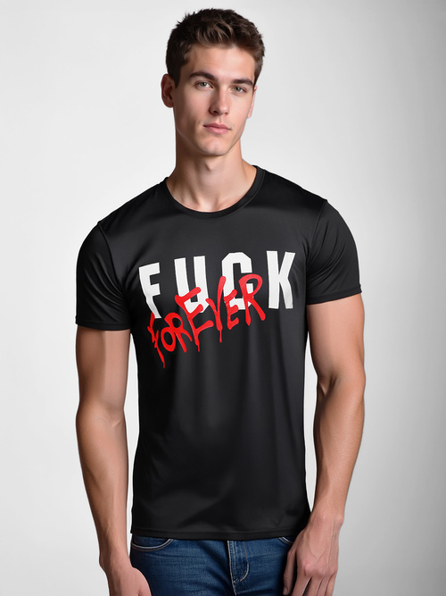 Camiseta de hombre negra OZONEE O/T1267/3Z