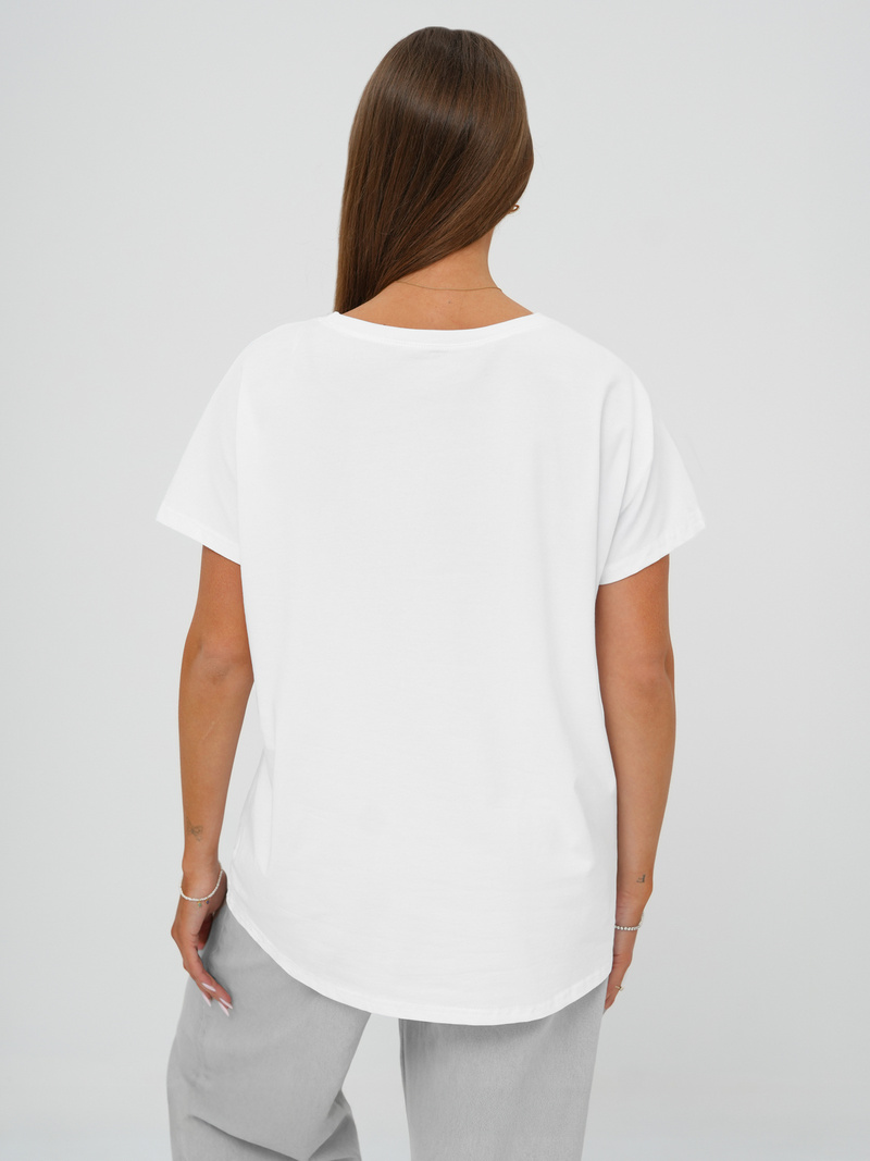 Camiseta de mujer blanco OZONEE JS/95T2575/1