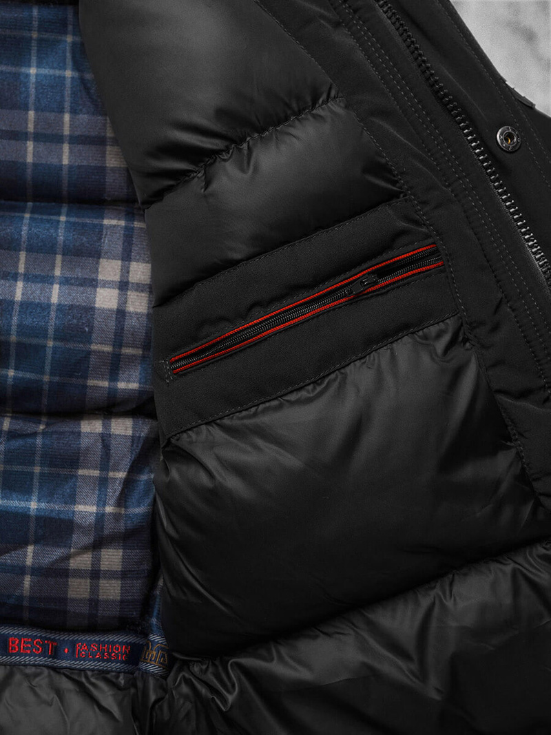 Chaqueta de hombre negra OZONEE JS/5M718/392