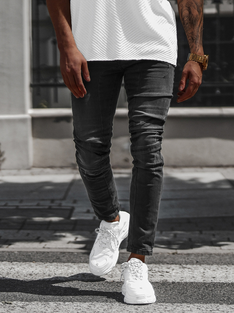 Vaqueros de hombre negras OZONEE NB/MP0025N