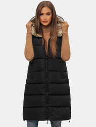 Chaleco de mujer negro-dorada OZONEE O/H1121/99