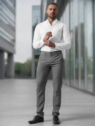 Pantalón chino de hombre gris oscuro OZONEE V/6545