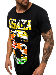 Camiseta de hombre negra OZONEE JS/KS1958