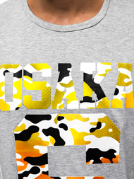 Camiseta de hombre gris OZONEE JS/KS1958Z