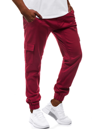 Pantalón jogger de hombre burdeos OZONEE A/404