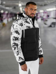 Chaqueta de invierno de hombre blanco-negro OZONEE JS/31M5030/392Z