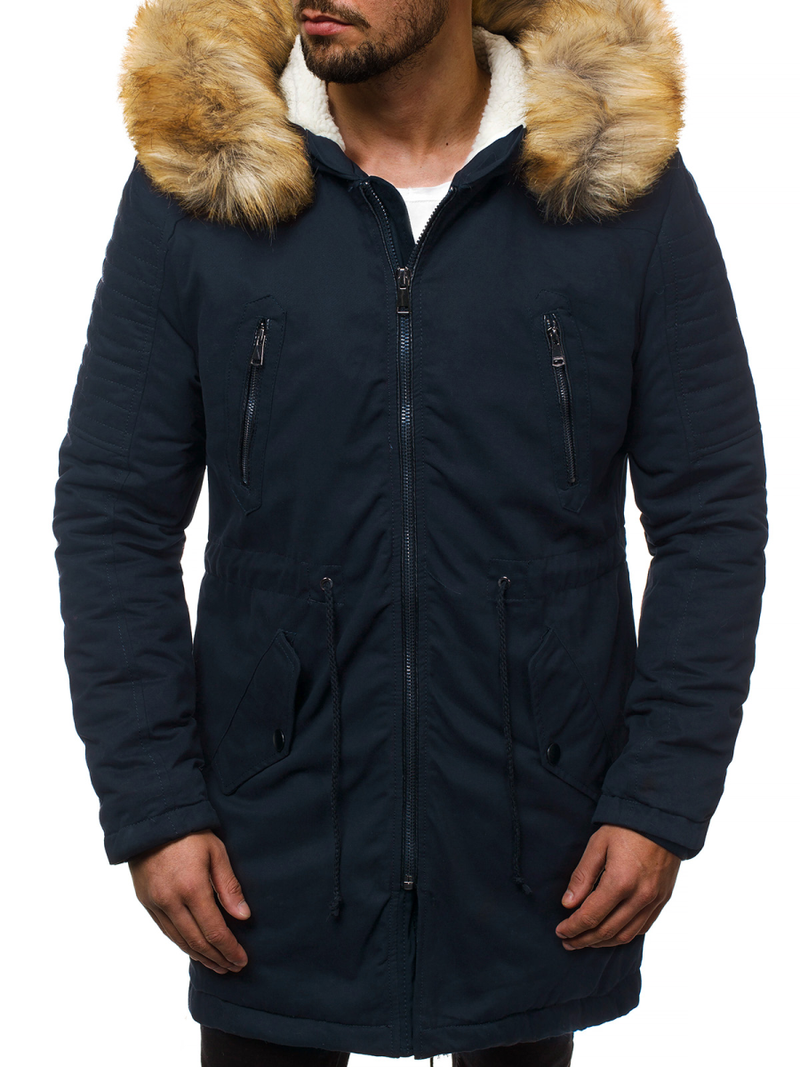 Chaqueta de invierno de hombre azul marino OZONEE JD/390