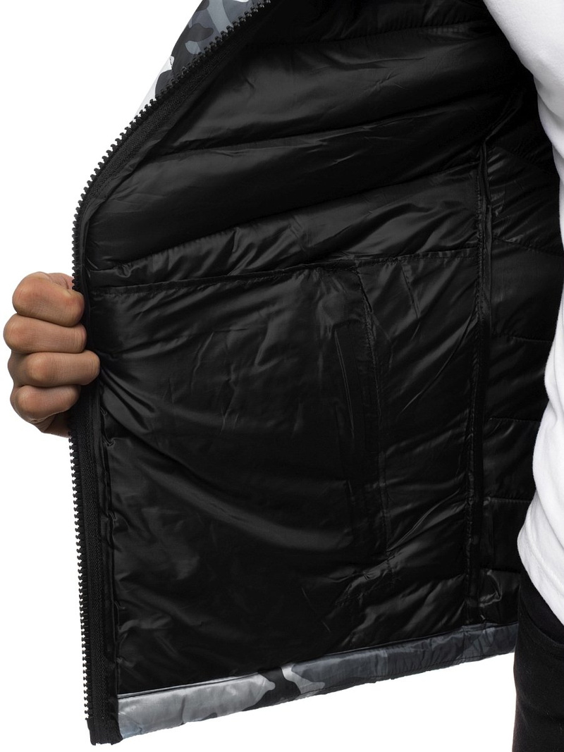 Chaqueta de hombre gris-camuflaje OZONEE JS/SM80Z