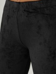 Pantalón velour de chándal para mujer negras OZONEE JS/92K521/3