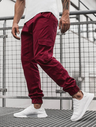 Pantalón jogger de hombre burdeos OZONEE A/404
