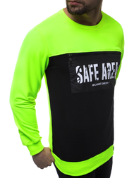 Sudadera de hombre neón verde OZONEE MACH/2121