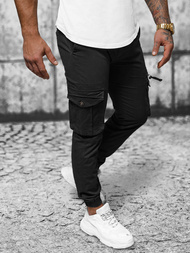 Pantalón chino jogger de hombre negras OZONEE NB/MP0201N