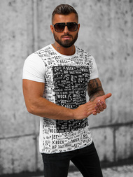 Camiseta de hombre blanca OZONEE O/T122/1Z