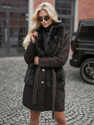 Abrigo de mujer negras OZONEE JS/53M5200/1Z