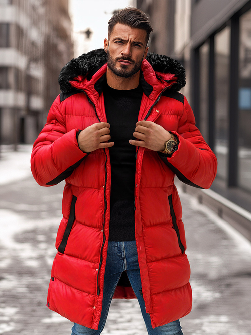 Chaqueta de hombre roja OZONEE O/M800Z