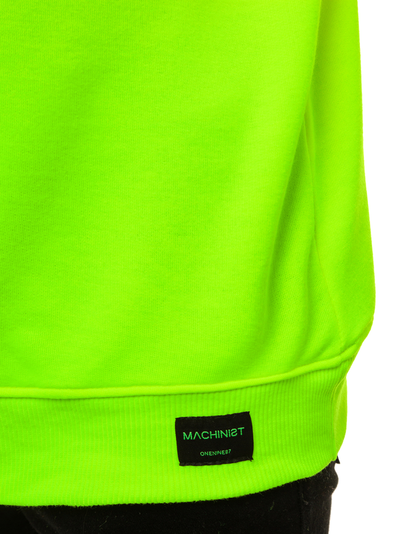 Sudadera de hombre neón verde OZONEE MACH/3149