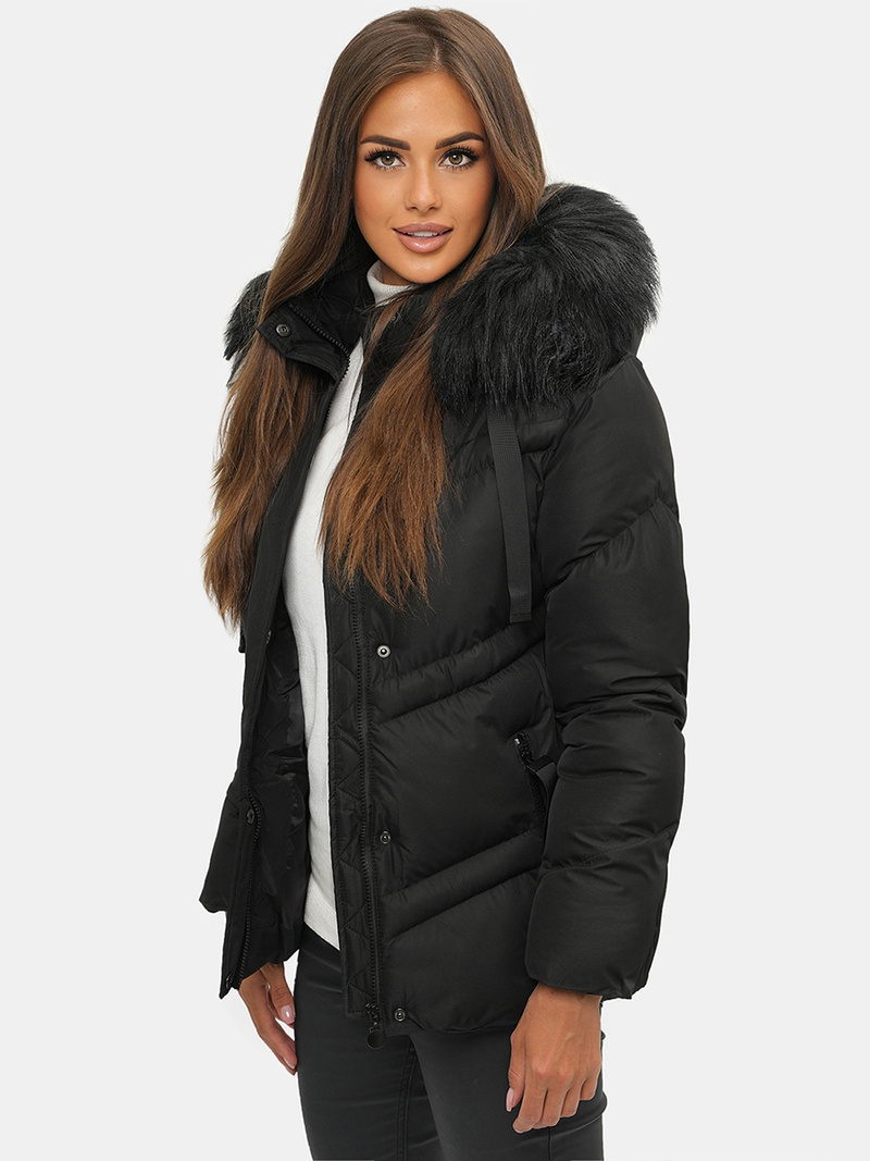 Chaqueta de mujer en negra OZONEE JS/M738/392