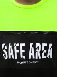 Sudadera de hombre neón verde OZONEE MACH/2121