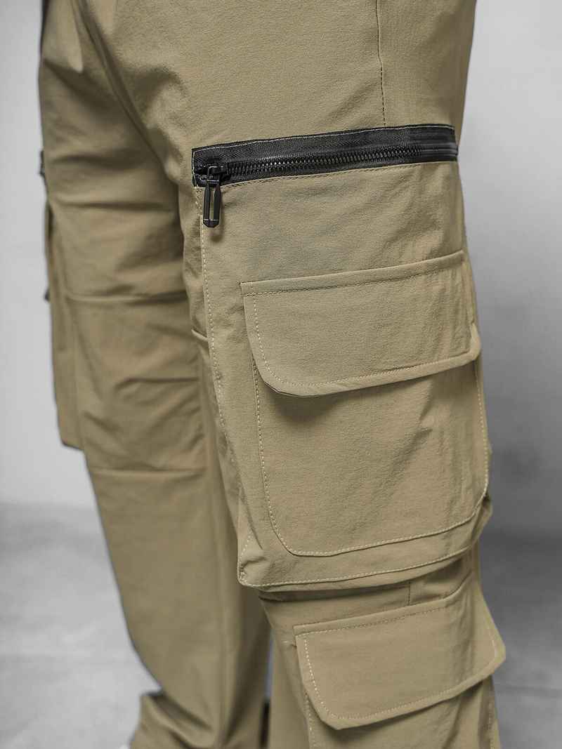 Pantalón de hombre beige oscuro OZONEE O/PS5526