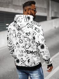 Sudadera de hombre blanca OZONEE JS/8B1227/1