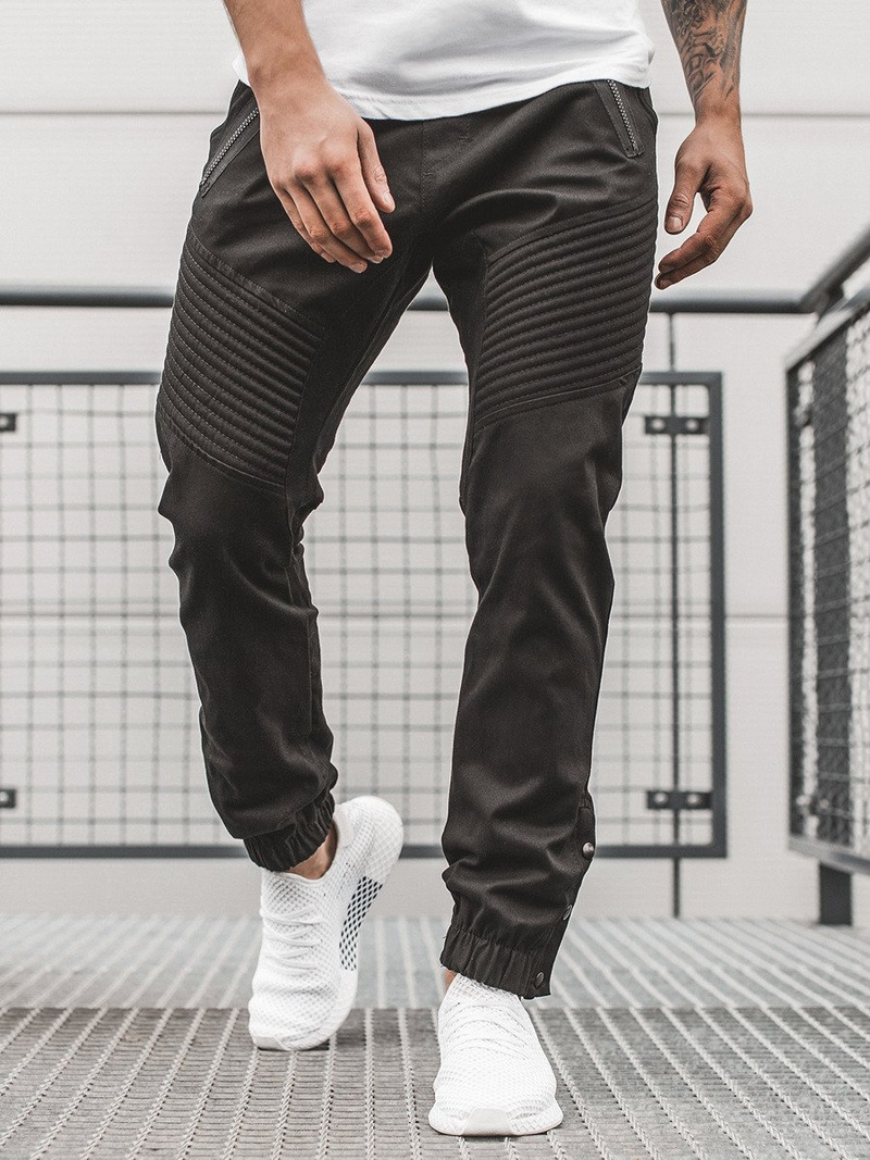 Pantalón chino jogger de hombre negro OZONEE A/0952