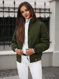 Chaqueta de mujer verde-oscura OZONEE JS/5M3161/136Z