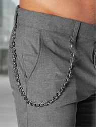 Pantalón chino de hombre gris oscuro OZONEE DJ/3300Z