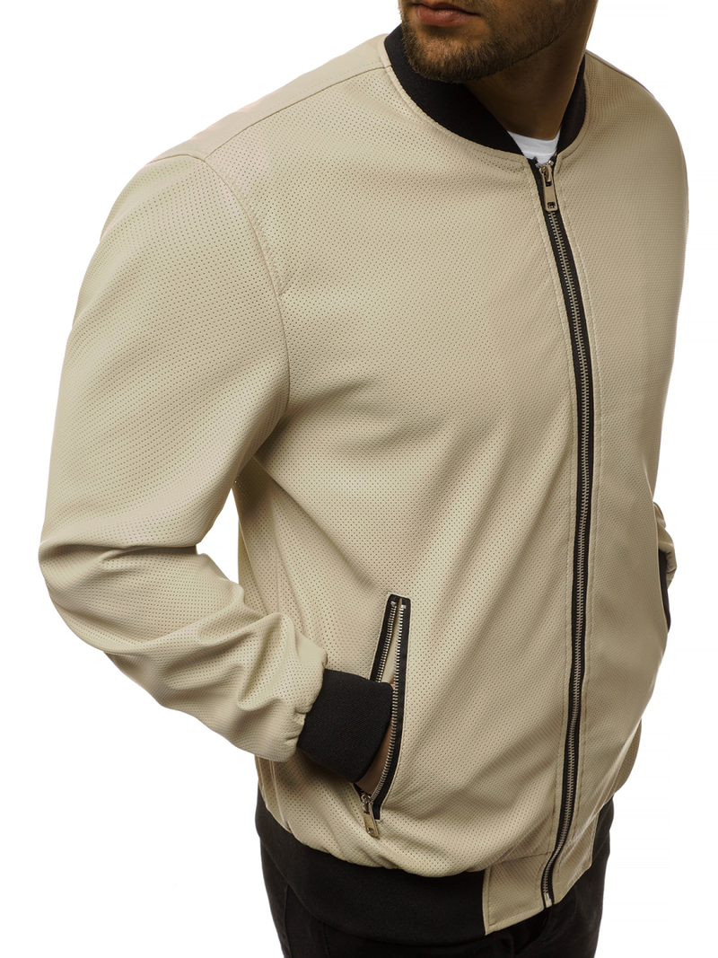 Chaqueta de hombre beige OZONEE N/6124