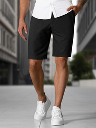 Pantalones cortos chinos de hombre negras OZONEE DJ/4400