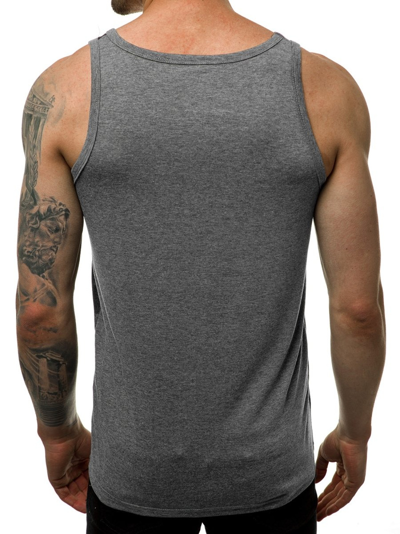 Camiseta sin mangas de hombre grafito OZONEE JS/SS11033