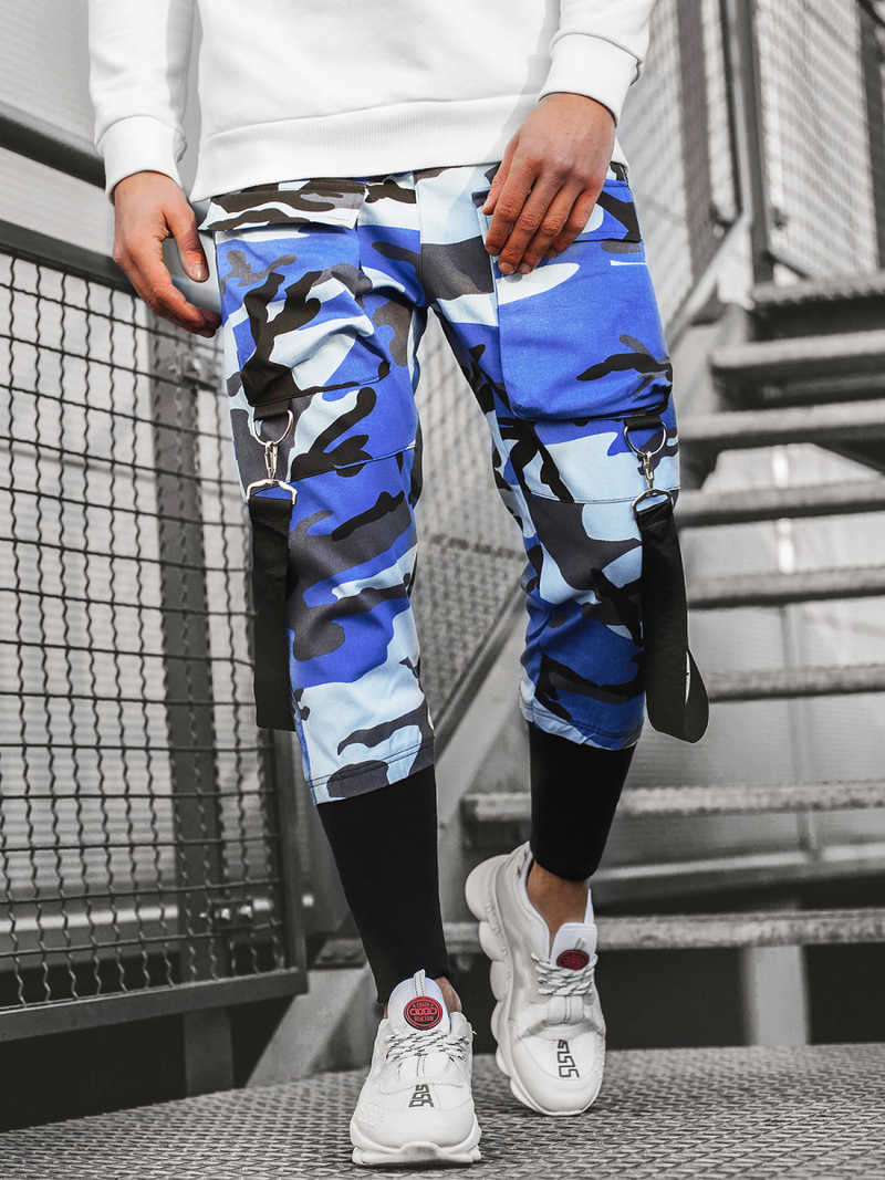 Pantalón jogger de hombre azul negro OZONEE G/11133