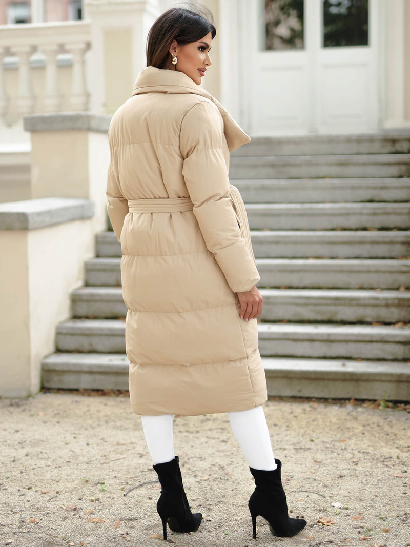 Chaqueta de mujer beige OZONEE JS/M737/62Z